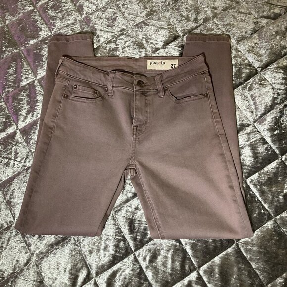 PISTOLA NWOT Purple Ankle Zip Denim Stretch Jeans Size 27 - Picture 5 of 11